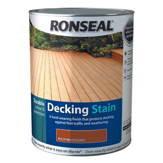Ronseal Decking Stain 5L Rich Mahogany