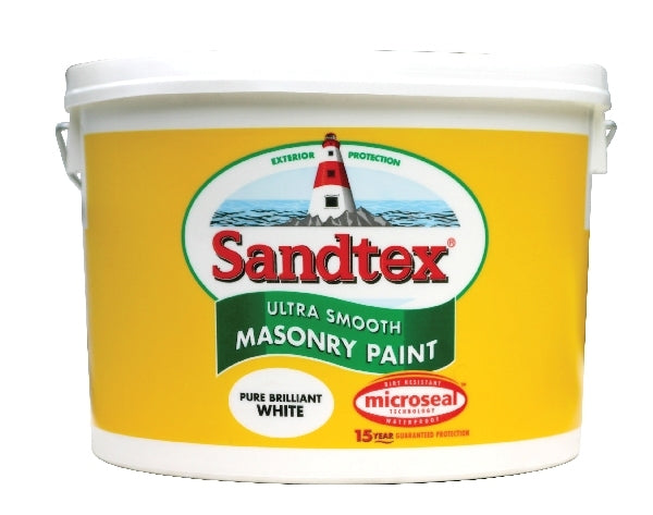 Sandtex Brilliant White 10 Litre Masonry Paint " Collection Only"