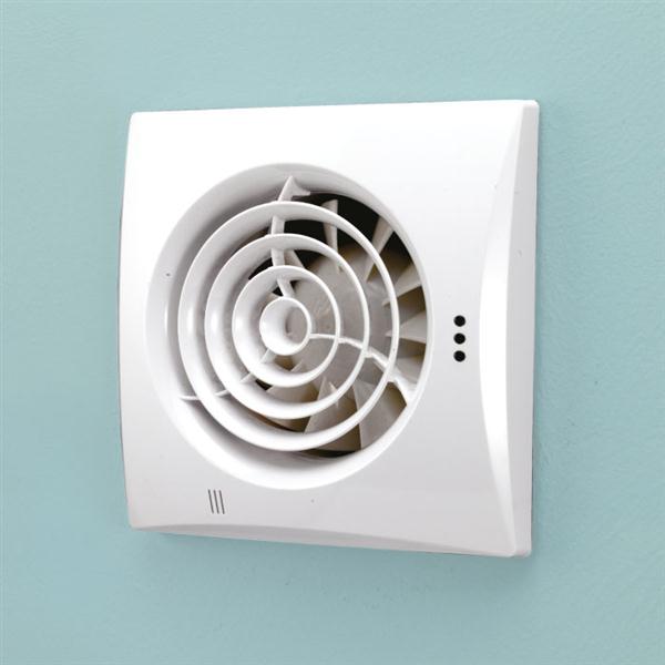 HIB Hush T Wall / Ceiling Bathroom Fan White