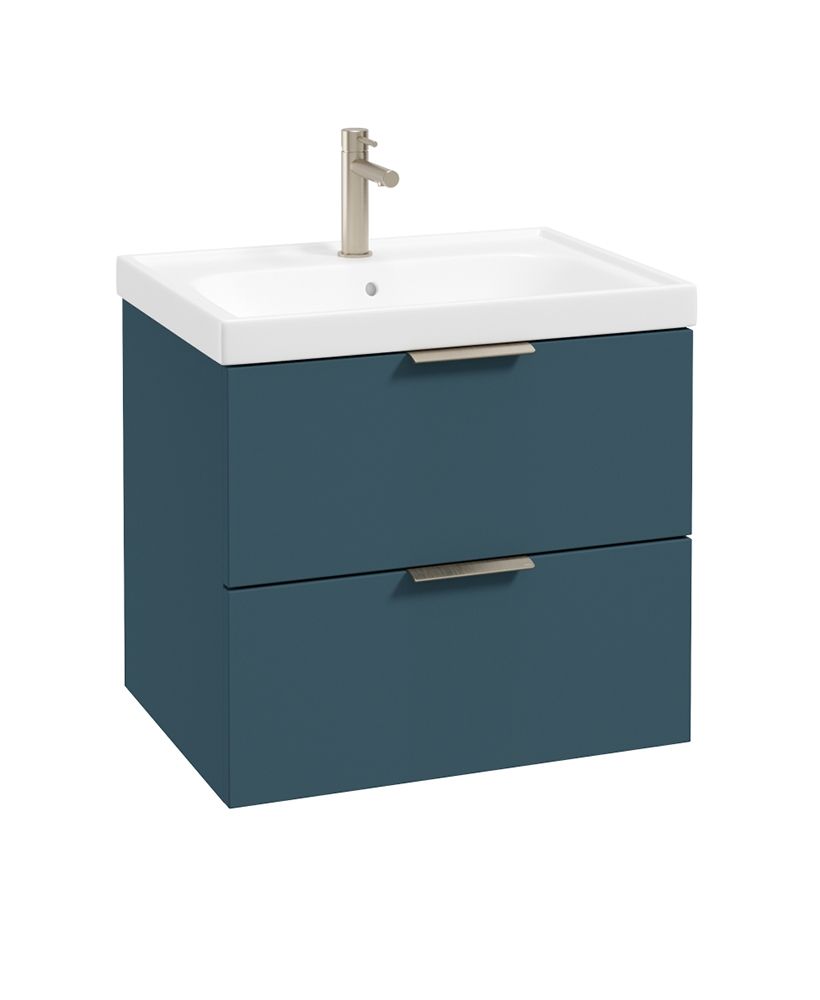 Stockholm 60cm Vanity Unit Ocean Blue - Nickel Handles *Special
