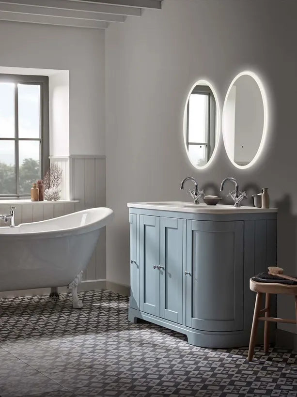 Lansdown 1200 Curved Unit & Worktop with 2 x basins *Special
