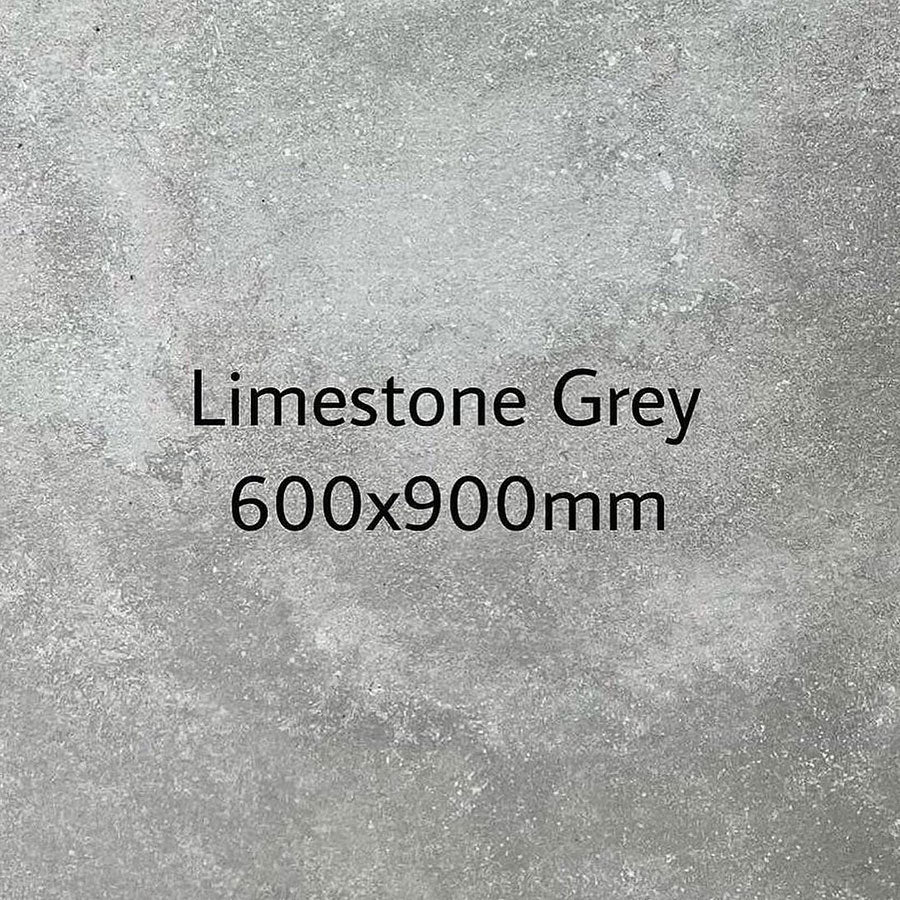 Outdoor Porcelain Tile Limestone Grey 900 x 600mm .54m2