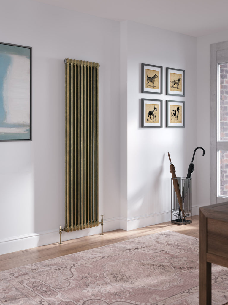 Merrion 2 Column Vertical Radiator Antique Brass