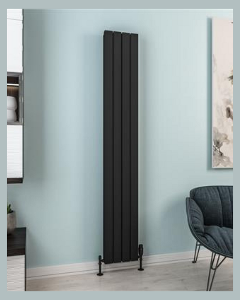 Hadleigh 1800 x 275 Aluminium Radiator Matt Black