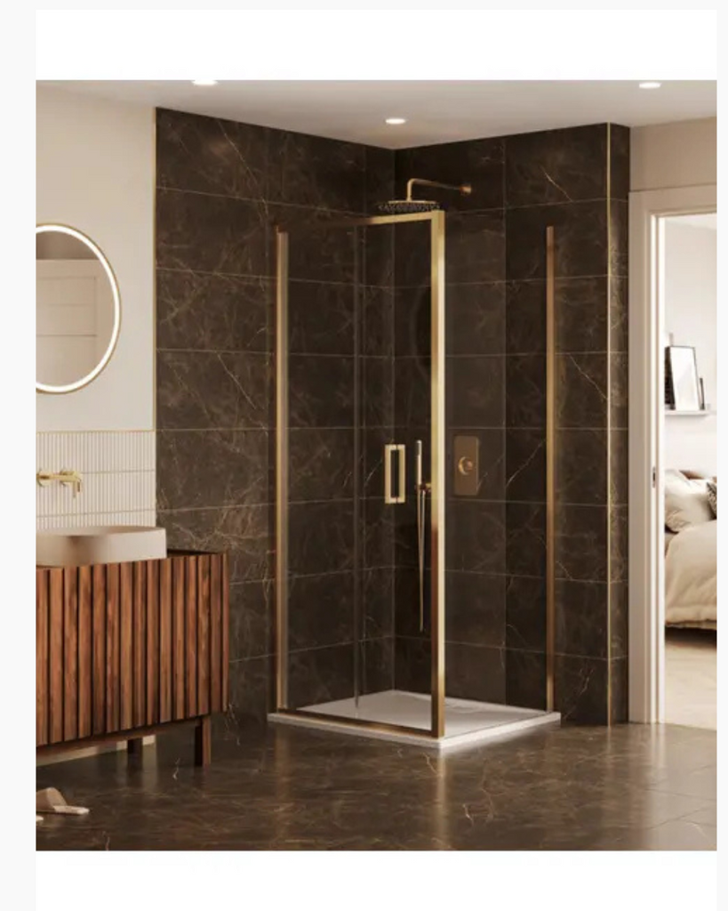 Merlyn 6 Series Sleek Bifold Door Brushed Brass