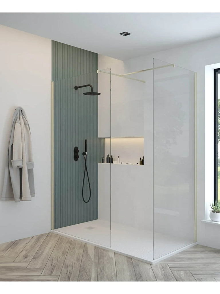 ASPECT 800mm Wetroom Panel - Brushed Nickel