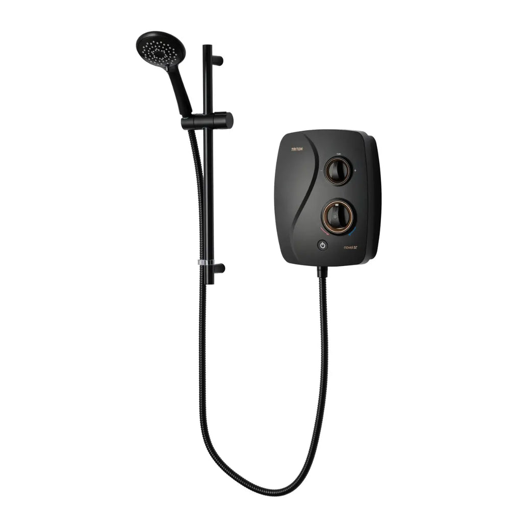 Novel SR Thermostatic Power Shower - Black