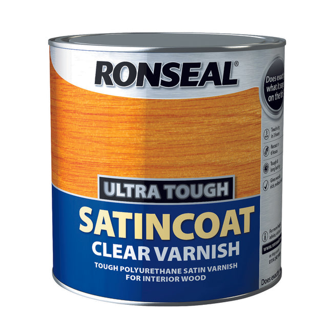 Ronseal Ultra Tough Varnish 2.5L Satin Coat