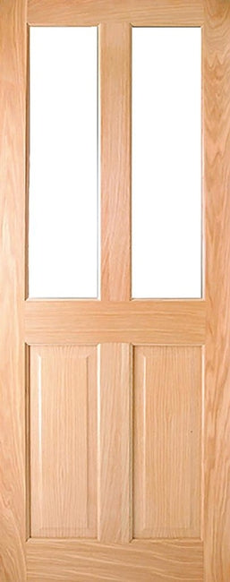 Indoors Addison Pre-Fin Oak 2-Lite Unglazed Door 78X28
