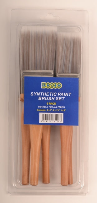 Dosco 5 Pack Synthetic Paintbrush Set