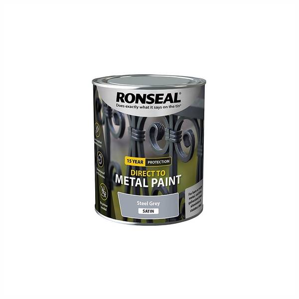 Ronseal Direct to Metal Paint Steel Grey 750m "Collection Only"