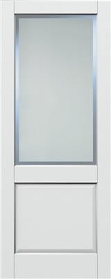 Indoors Auburn White Primed Etch Glazed Clear Border 80X32