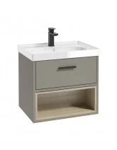 Malmo 60cm Khaki - Black Handle Gloss Basin * Special