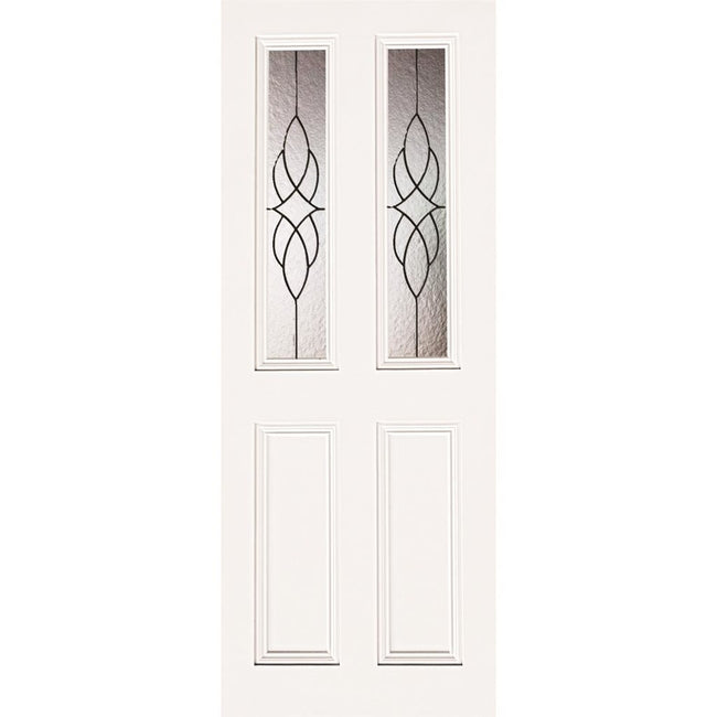 Indoors Claremont Primed Door Cathedral Leaded Glass 78X30