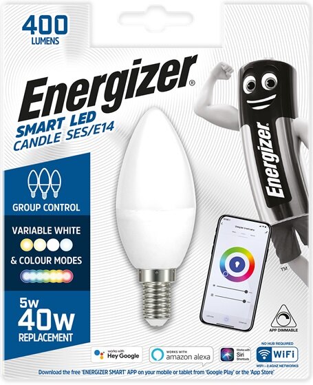 Energizer 5W (40W) 400 Lumens E14 LED ''SMART'' Colour Changing
