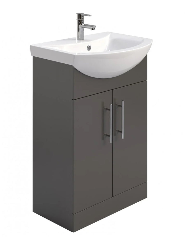 Belmont 55 Vanity Unit Gloss Grey