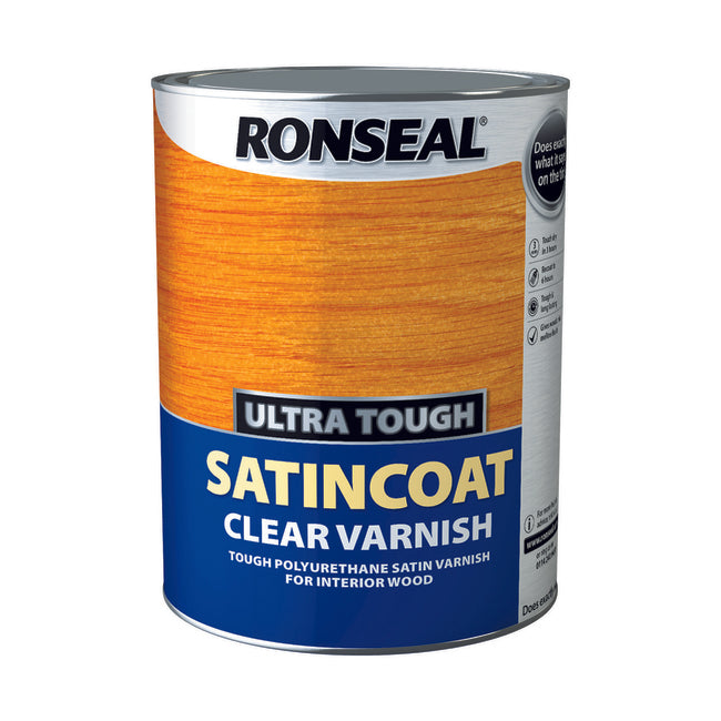Ronseal Ultra Tough Varnish 5L Satin Coat