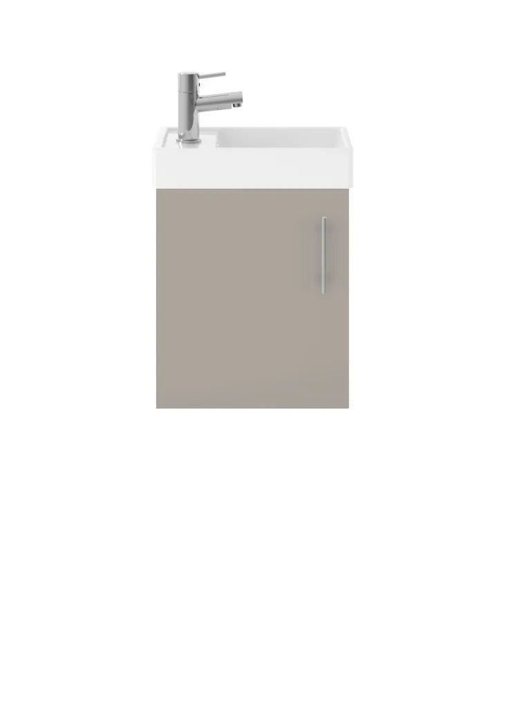 400 Wall Hung Minimalist Vanity & Basin Matt Stone Grey