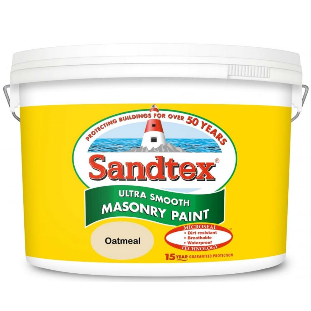 Sandtex Smooth Masonry 10 Litre Oatmeal