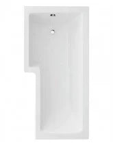 L Shape 1700 x 850 Left Hand Shower Bath with Bath Panel & Bath Screen