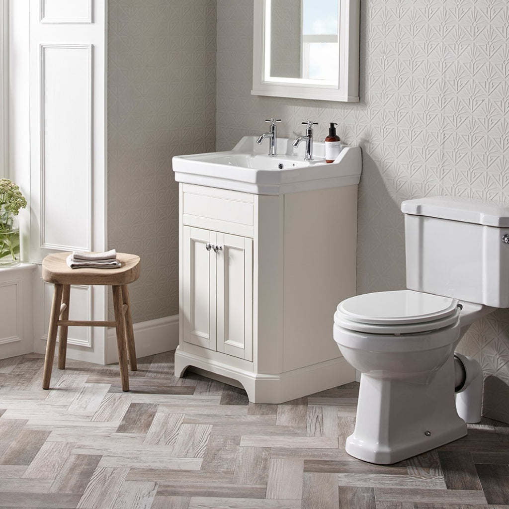 Vitoria 600mm Vanity & Basin Linen White