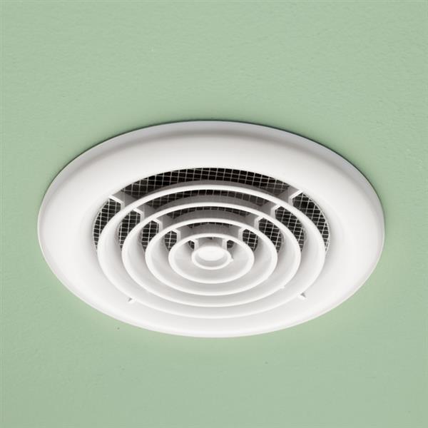 HIB Turbo Ceiling Bathroom Fan - White Non Illuminated